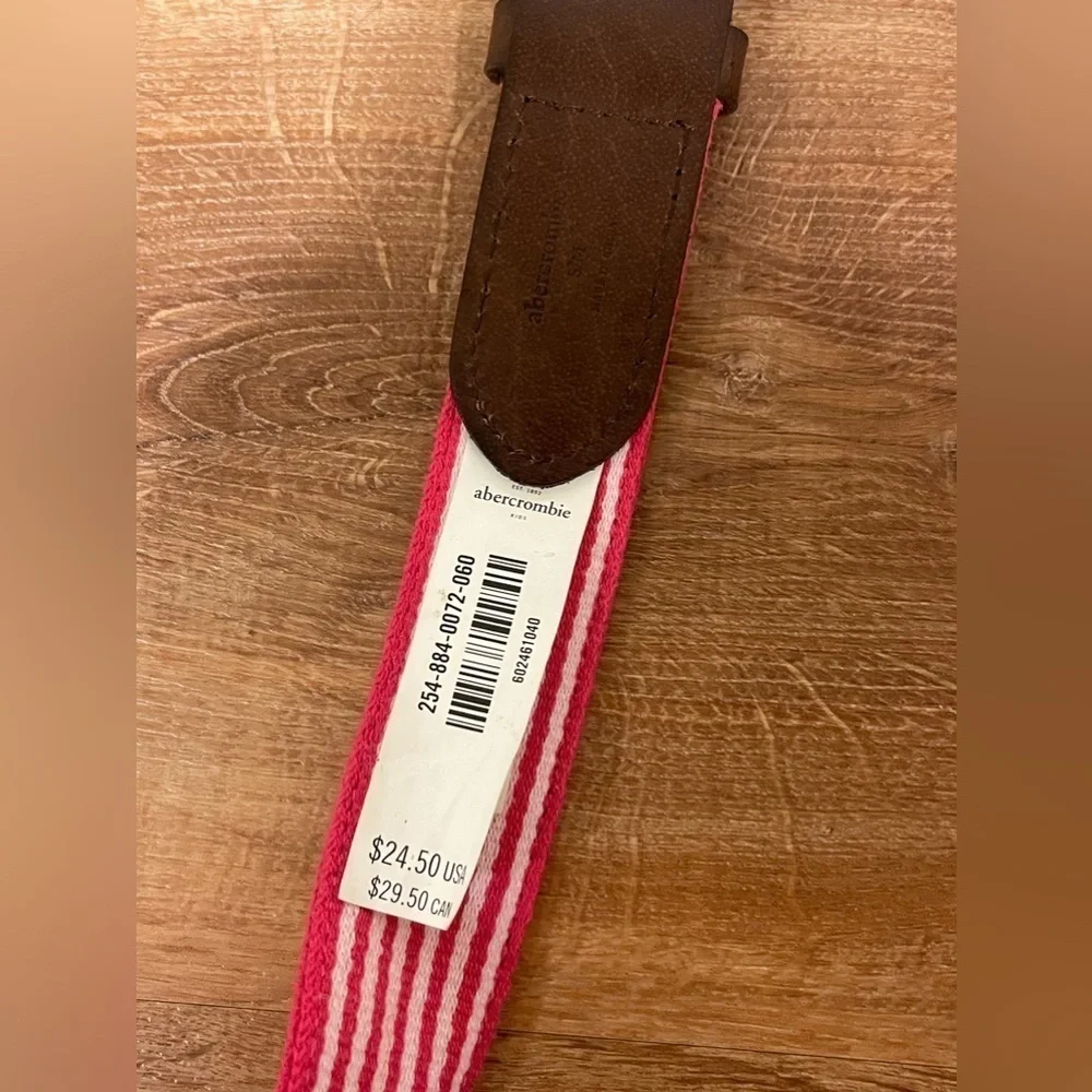 Abercrombie kids brown, pink and white belt​​​​​​​​​